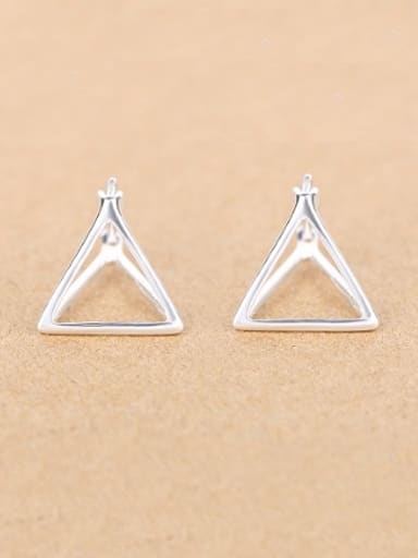 Simple Hollow Solid Triangle stud Earring