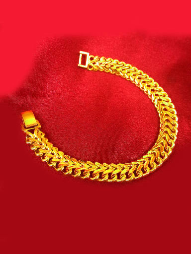Men Gold Plated Geometric Bracelet