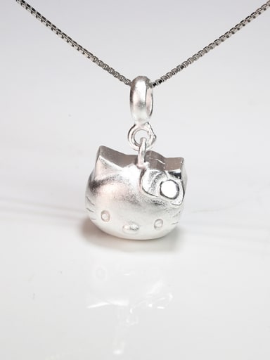 925 Silver Simple Tiny Hello Kitty Pendant