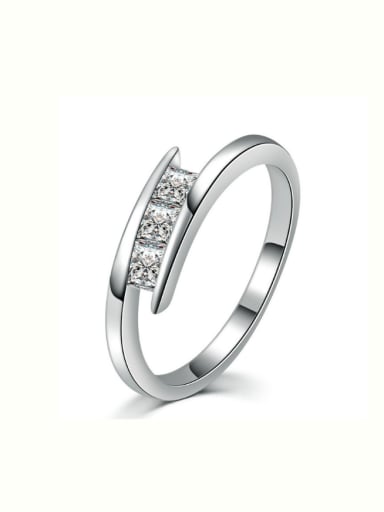Hot Selling Noble Simple Women Ring with Zircons
