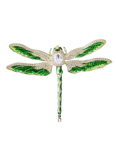 Copper With cubic zirconia Cute Insect Dragonfly Brooches