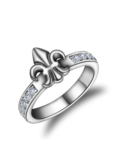 Retro style 925 Thai Silver Tiny Cubic Zirconias Ring