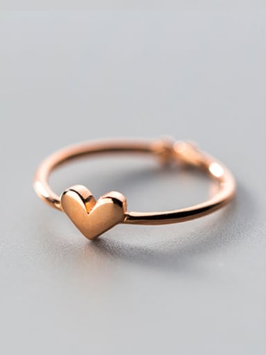 Fresh Adjustable Rose Gold Plated S925 Silver Ring