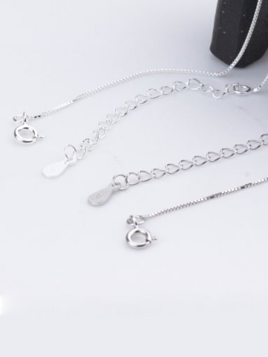custom 925 Sterling Silver With Silver Plated box chain 40cm-45cm