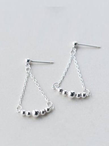 Trendy Triangle Design S925 Silver Drop Earrings