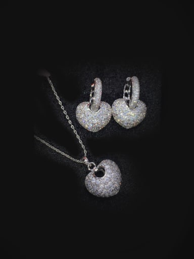 Micro Pave Shining Zircon Jewelry Set