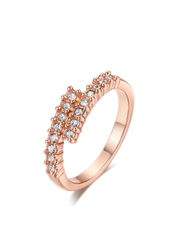 Simple Classical Style Fashion Ring with Zircons