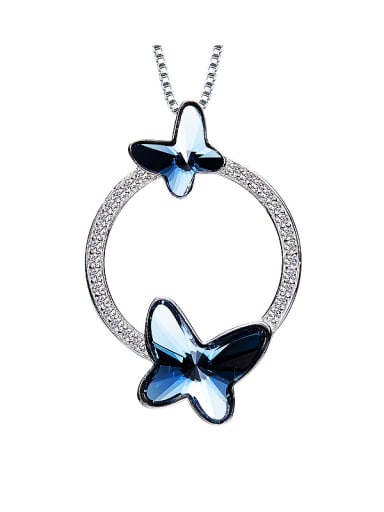Butterfly Shaped Crystal Necklace