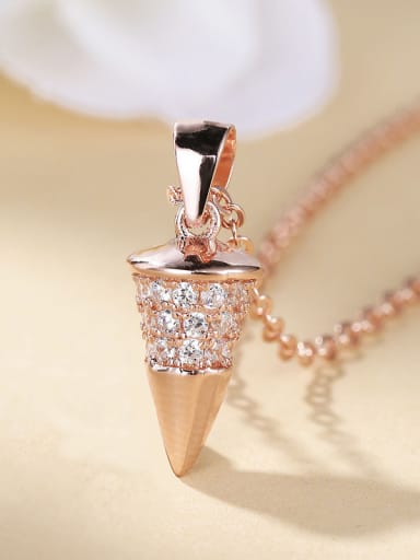 S925 Silver Cone Necklace