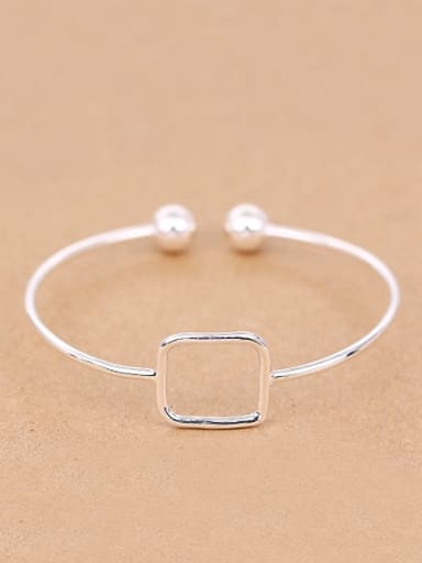 Simple Hollow Square Opening Bangle