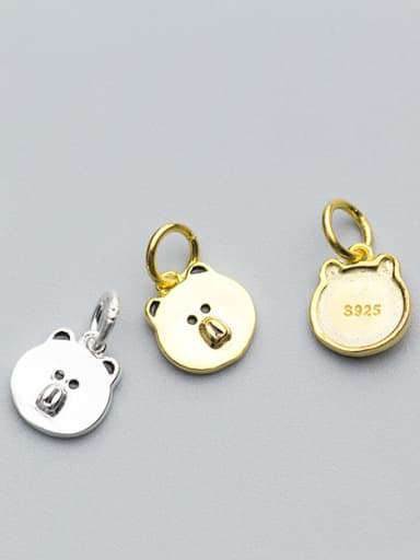 925 Sterling Silver With 18k Gold Plated Cute Animal Pig Charms