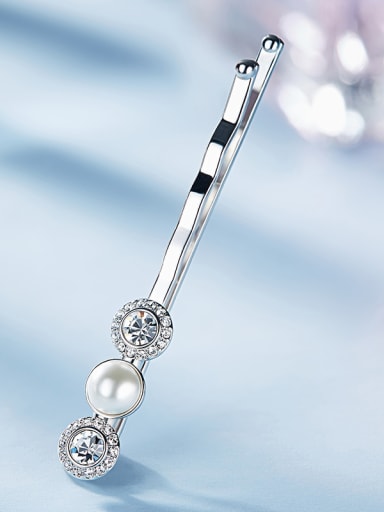 custom austrian Crystal Pearl Hairpin