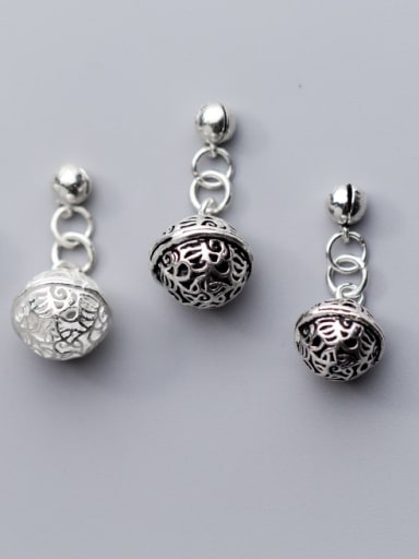925 Sterling Silver With Silver Plated bell Trendy Charms