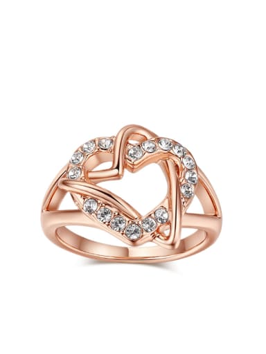 Heart-shape Korean Style Zircons Fashion Ring