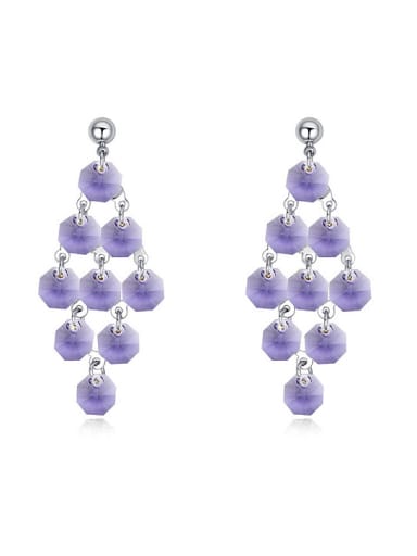 Exaggerated Cubic austrian Crystals Alloy Drop Earrings