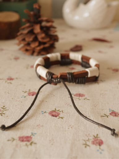 Double Layer Cownhide Leather Bracelet