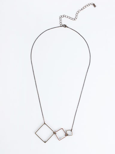 custom TrendyAntique Bronze Plated Square Shaped Necklace