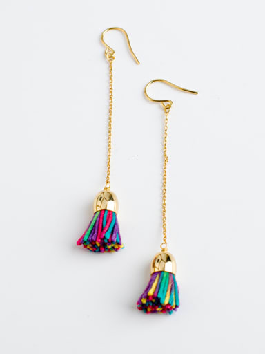 Women Creative Handmade Colorful Tassel Earrings