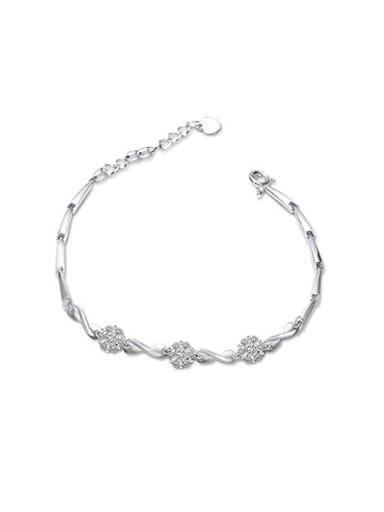 custom Fashion 999 Silver Cubic Zirconias Women Bracelet