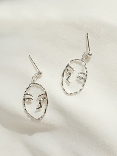 Personalized Face Silver Women Earrings