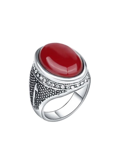 Vintage style Oval Resin stone Alloy Ring