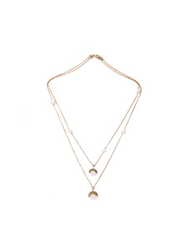 Double-layer Simple Style Women 's Necklace