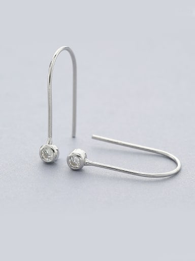 925 Silver U-shaped Zircon Earrings