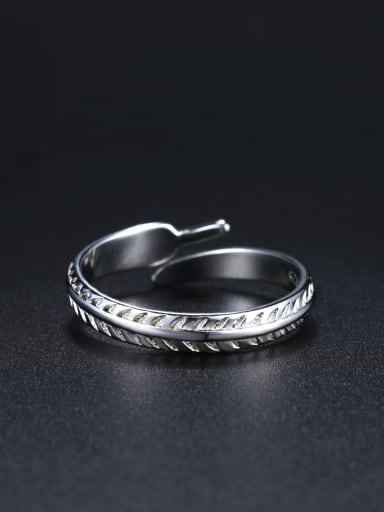 Personalized Feather 925 Sterling Silver Ring