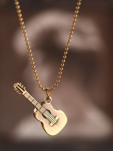 custom All-match Women Guitar Shaped Necklace