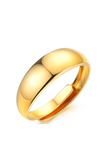 Simple Smooth Gold Plated Opening Ring