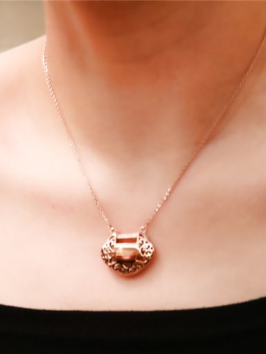 Love Lock Pendant Clavicle Necklace