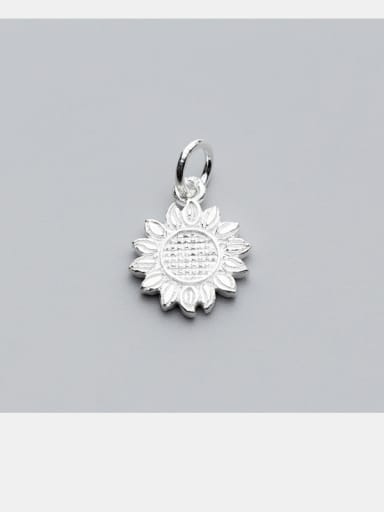 925 Sterling Silver With Silver Plated Cute Flower sunflower