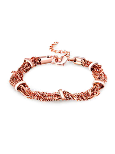 Creative Rose Gold Plated Multi-line Bracelet