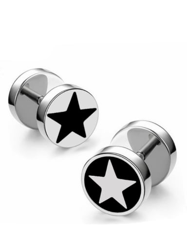 Stainless Steel With  Personality Star Stud Earrings