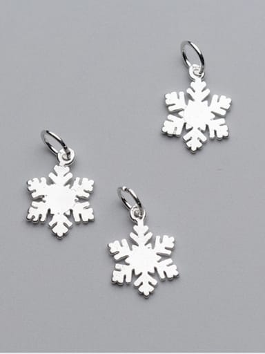 925 Sterling Silver With Silver Plated Trendy Flower Charms