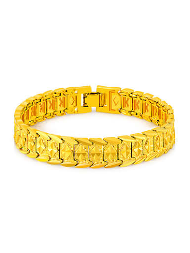 Creative Watch Band Shaped 24K Gold Plated Bracelet