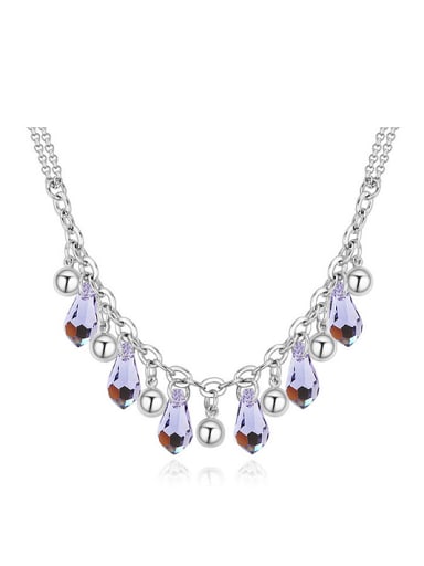 Fashion Water Drop austrian Crystals Little Beads Alloy Necklace