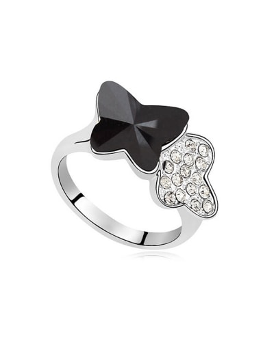 Personalized Butterfly Cubic austrian Crystals Alloy Ring