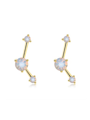 Simple Opal Stones Stud Earrings