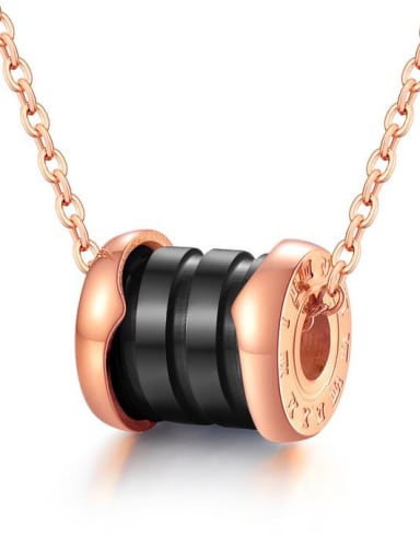 Stainless Steel With Rose Gold Plated Fashion Geometric Necklaces