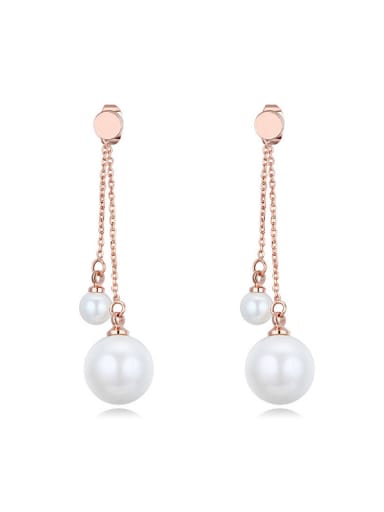 Fashion Imitation Pearls Alloy Drop Earrings
