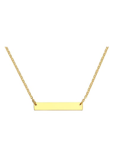 custom Exquisite Gold Plated Geometric Shaped Titanium Necklace
