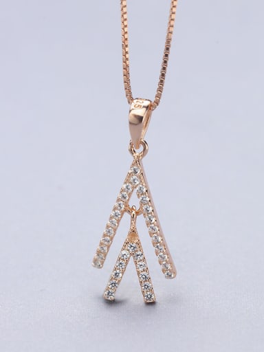 Rose Gold Plated Double V Shaped Pendant