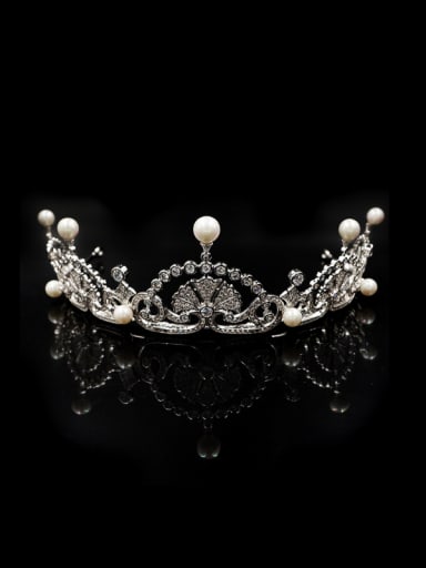 Light luxury Artificial Pearls Crown Shaped Hair Accessories