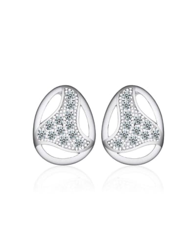 White Gold Plated Small Stud Earrings