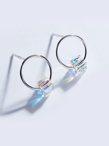 S925 Silver Round Shaped hoop earring