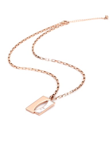 Stainless Steel Rose Gold Shell Necklace