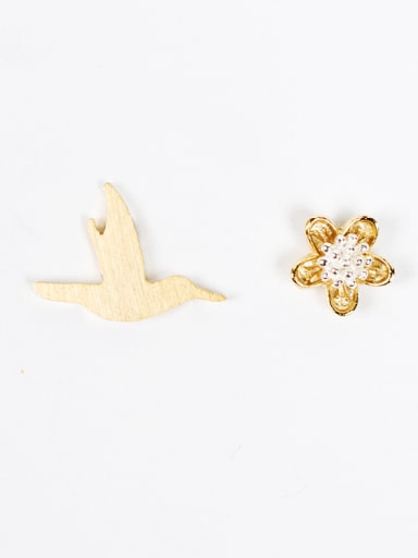 Creative 16K Gold Plated Asymmetric Earrings
