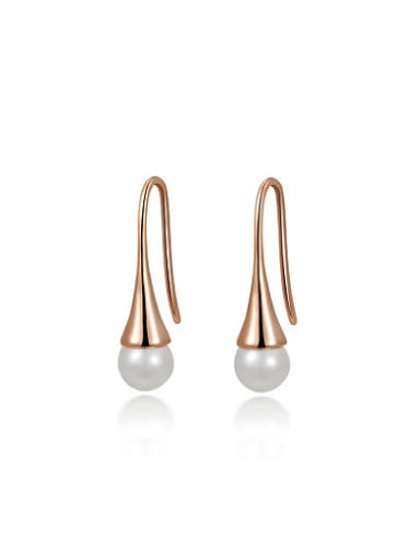 Elegant Geometric Shaped Artificial Pearl Earrings
