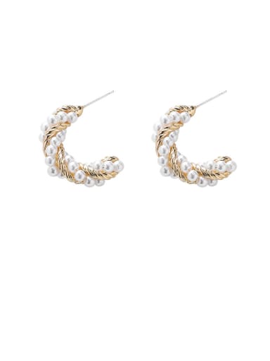 Alloy With Imitation Gold Plated Simplistic Irregular Stud Earrings